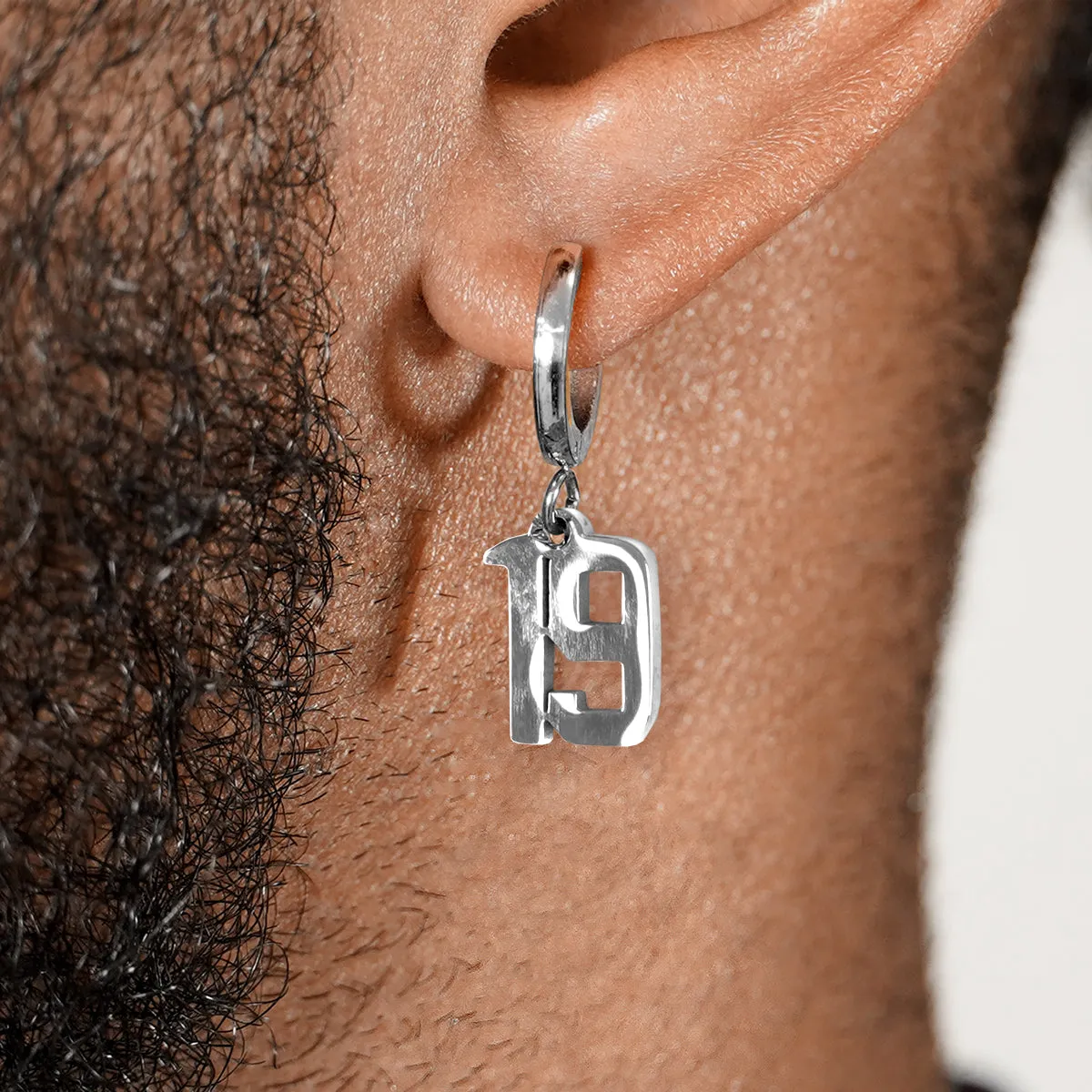 19 Number Earring - Stainless Steel