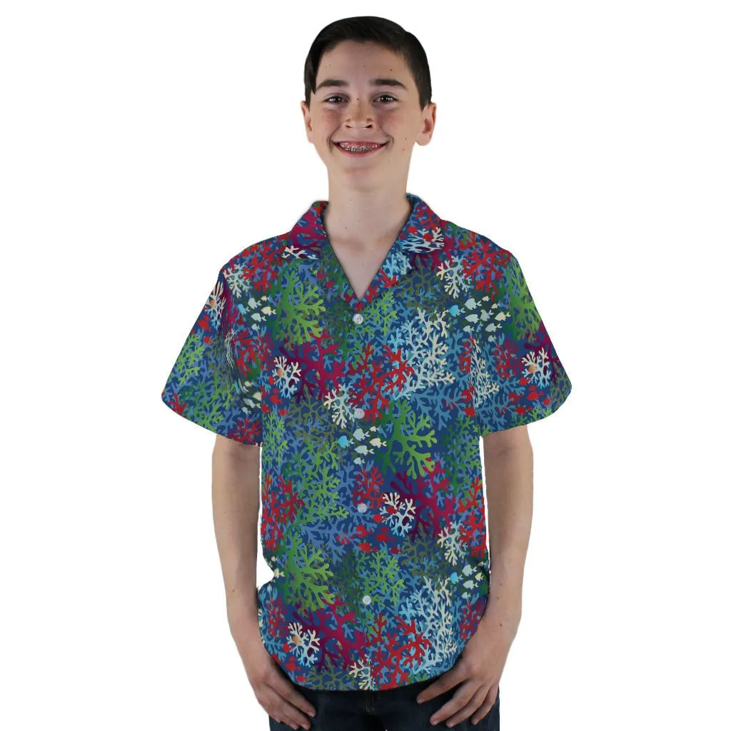 A Christmas Coral Youth Hawaiian Shirt