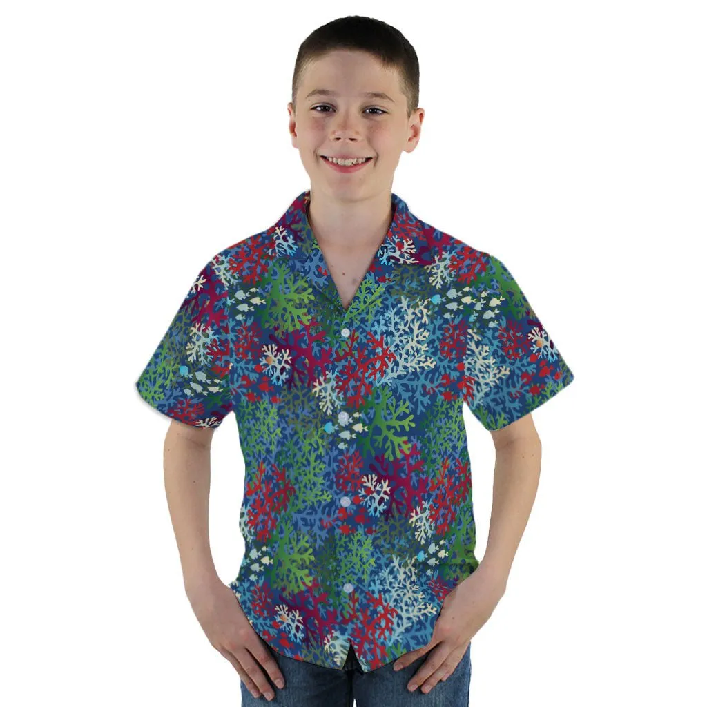 A Christmas Coral Youth Hawaiian Shirt