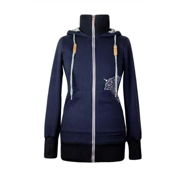 Angel Wings Babywearing Hoodie Navy Blue