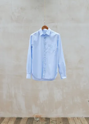 Aspesi Soft Cotton Poplin Blue Striped Shirt - L