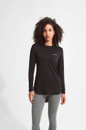 Black Basic Women Long Sleeve