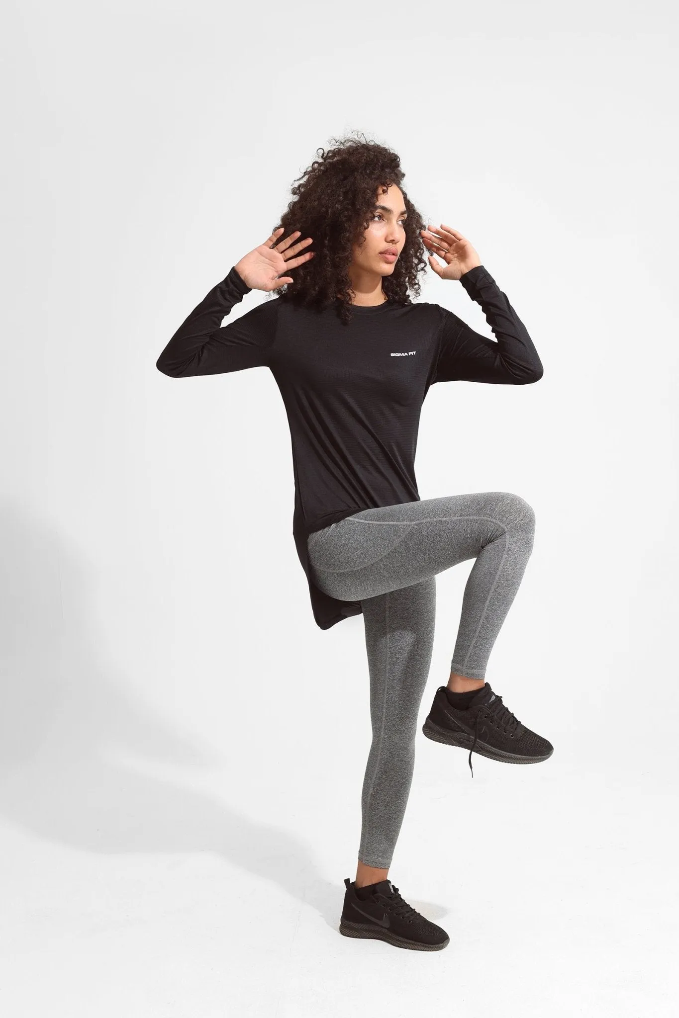 Black Basic Women Long Sleeve