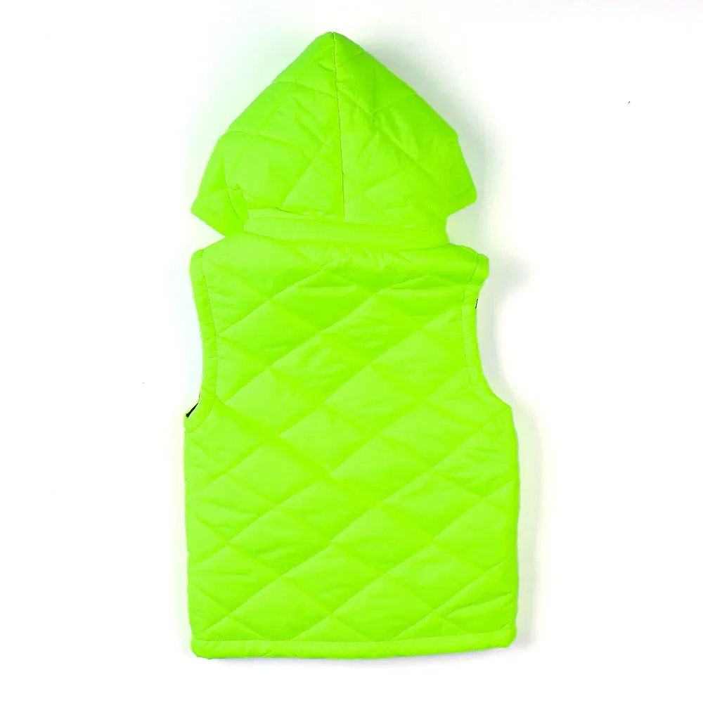 Boys Hooded Jacket Puff - Green