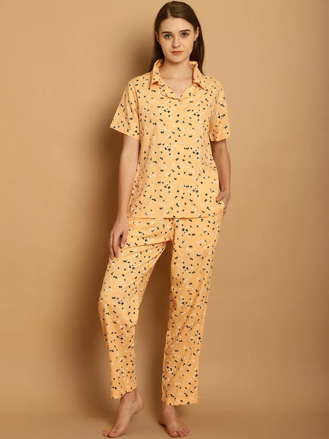 Butterfly Print Nightsuit Set