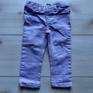 Cat & Jack Purple Skinny Elastic Waist Adjustable Tab Jeans