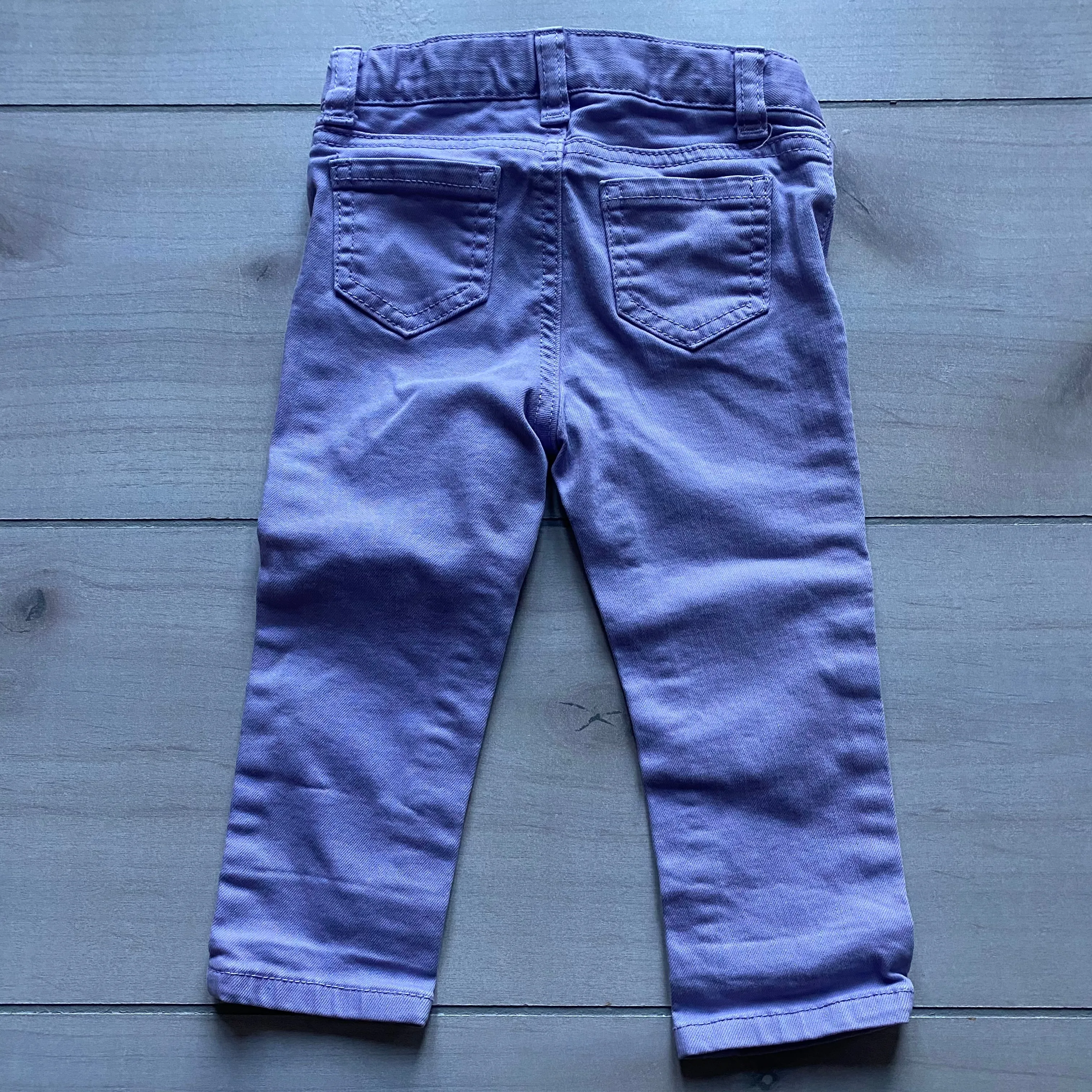 Cat & Jack Purple Skinny Elastic Waist Adjustable Tab Jeans