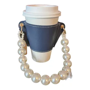 Coffee Cup Sleeve With Resin Chain Strap