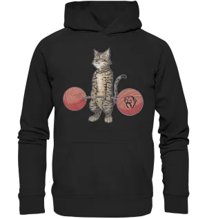 Deadlifting Tabby Cat Hoodie (EU) 3XL 