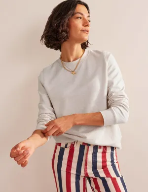 Deep Rib Boxy Sweatshirt-Oatmeal