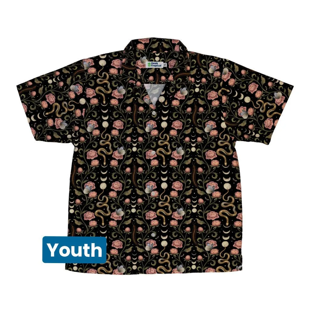 Episodic Serpent Garden Pink Youth Hawaiian Shirt