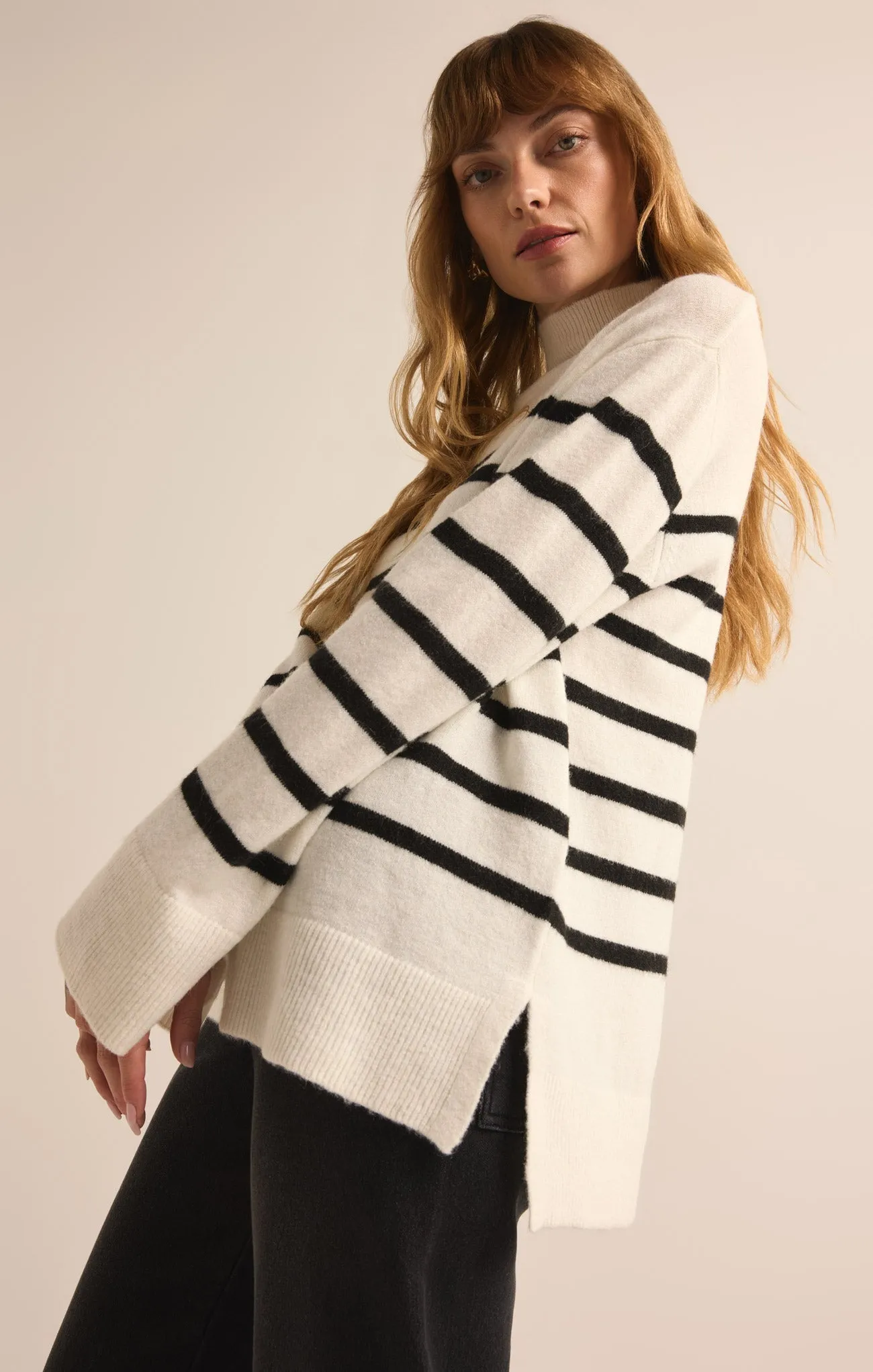 Fin Stripe Turtleneck Sweater