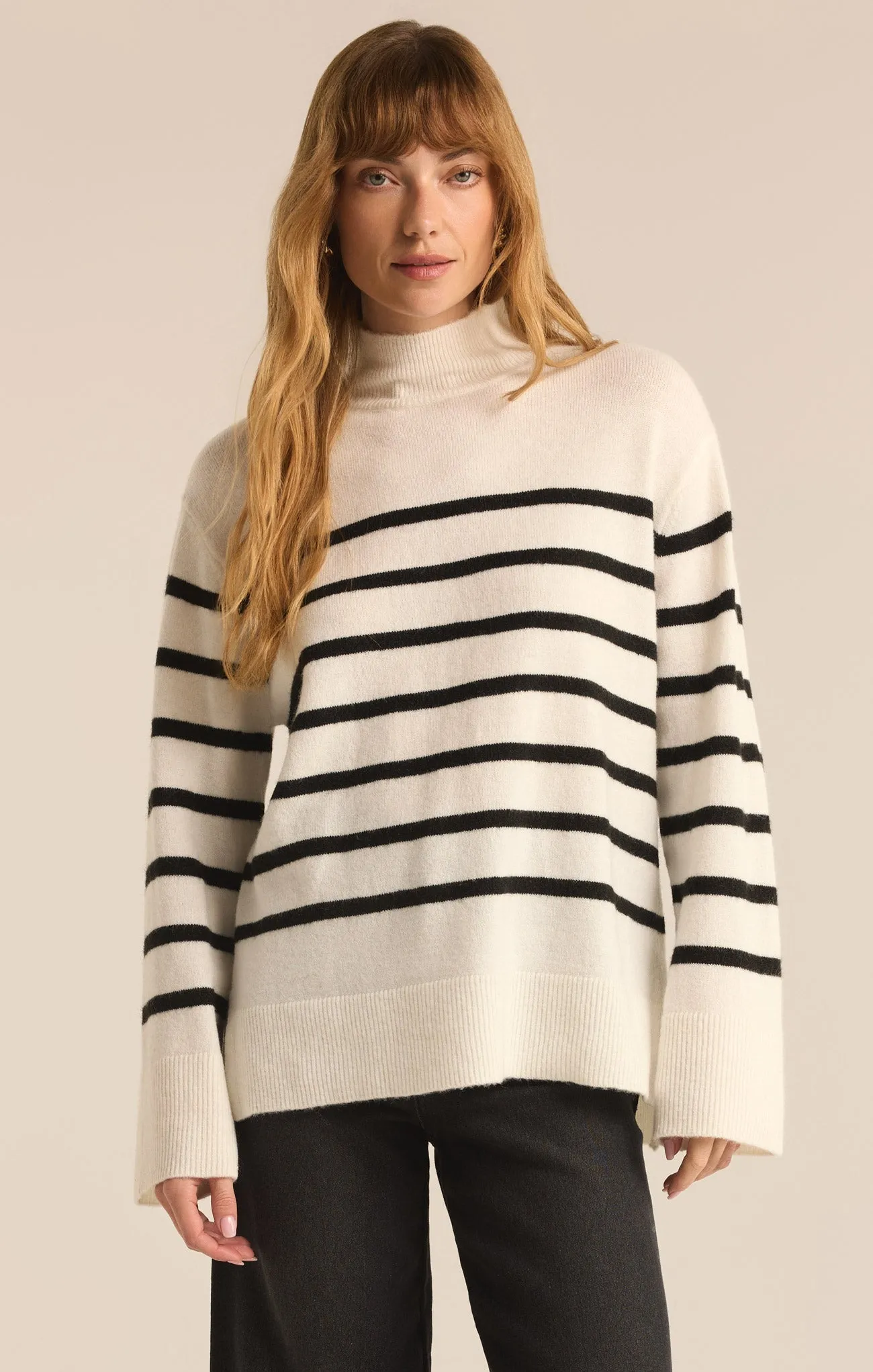 Fin Stripe Turtleneck Sweater