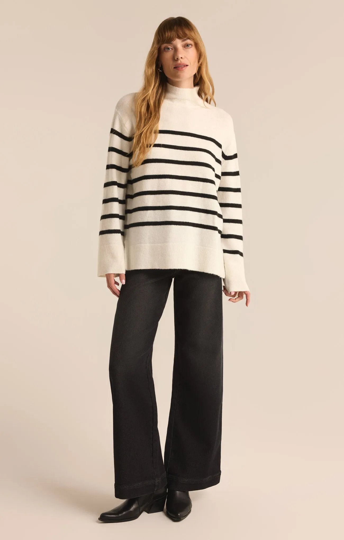 Fin Stripe Turtleneck Sweater