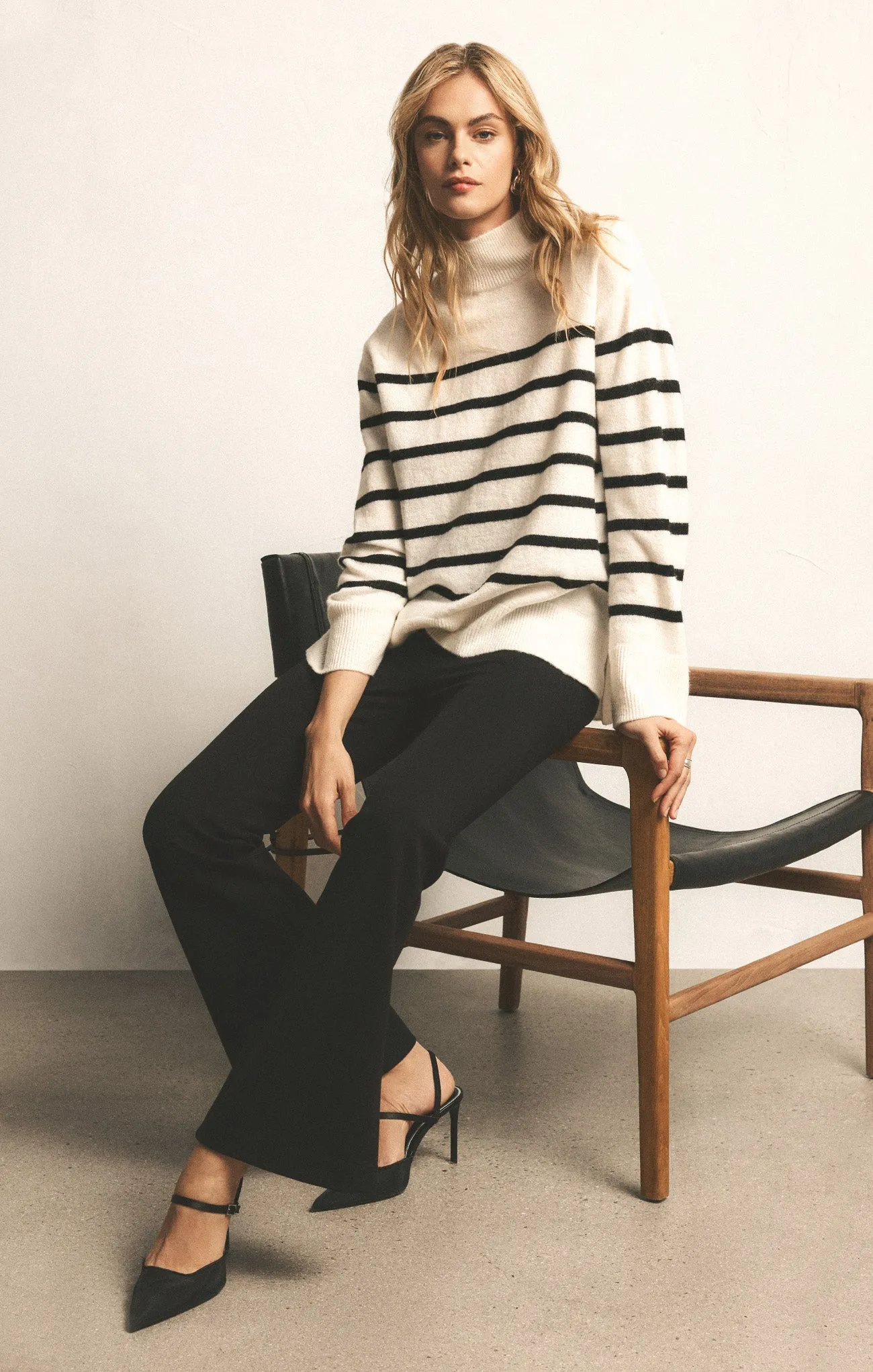 Fin Stripe Turtleneck Sweater