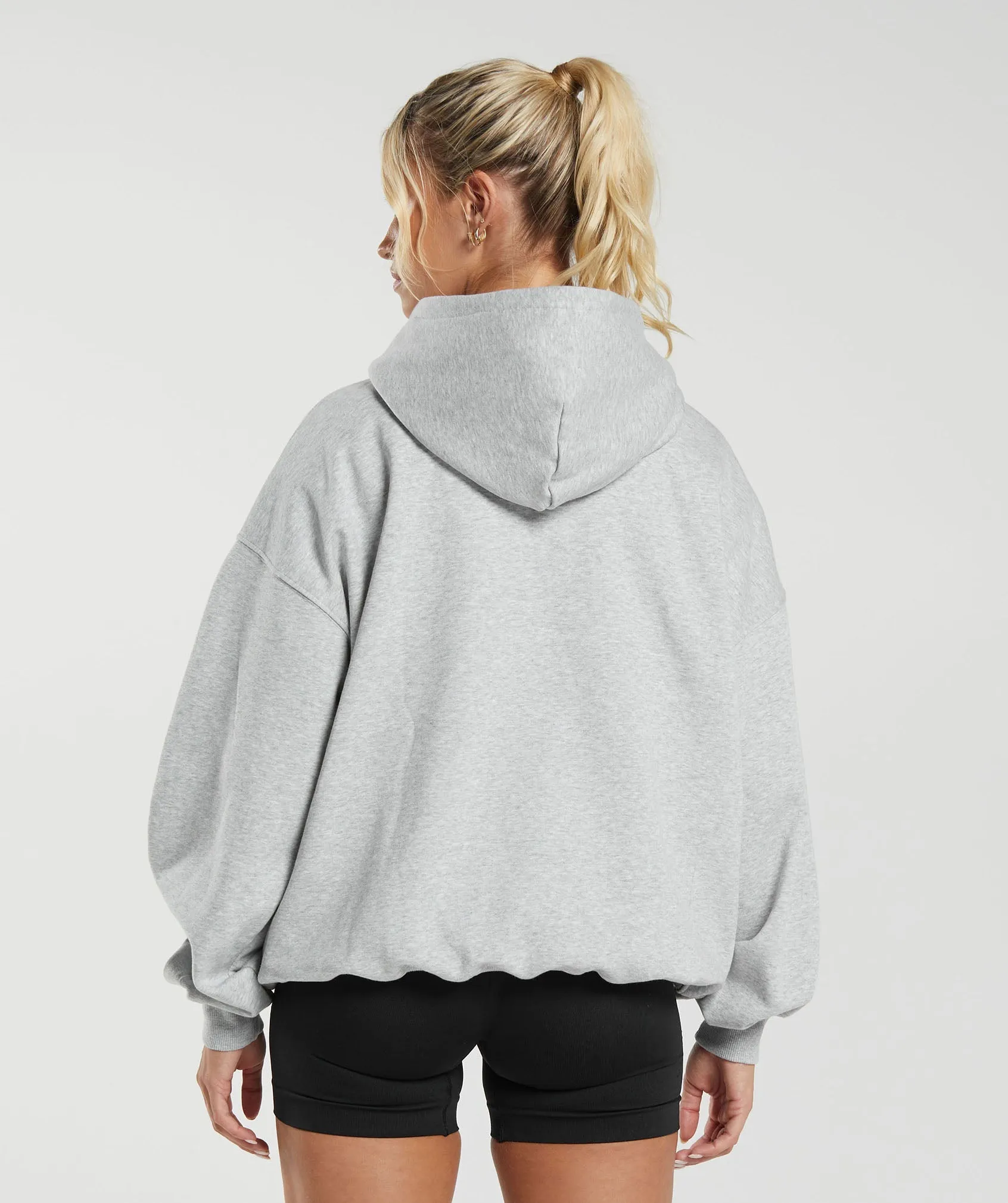 Gymshark Shark Attack Oversized Hoodie - Grey