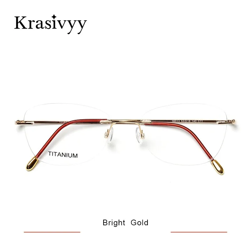 Krasivyy Unisex Rimless Square Titanium Eyeglasses Kr16013