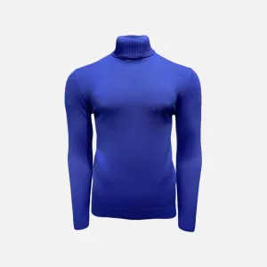 Lavane' 501T Turtleneck Pullover Slim Fit Royal Blue