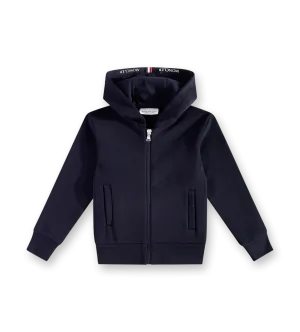 Logo Zip-up Hoodie Navy Blue