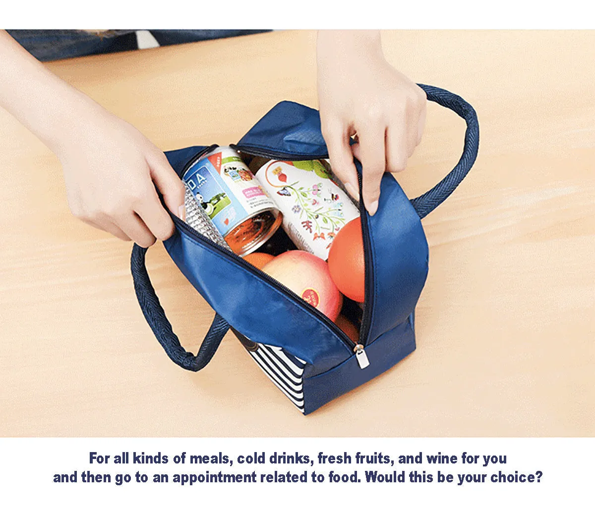 Lunch Box Insulated Bag Soft Leakproof Lunch Bag for Kids Men Women, Durable Thermal Lunch Pail for School Work Office | Fit 6 Cans-Navy blue Space Bear