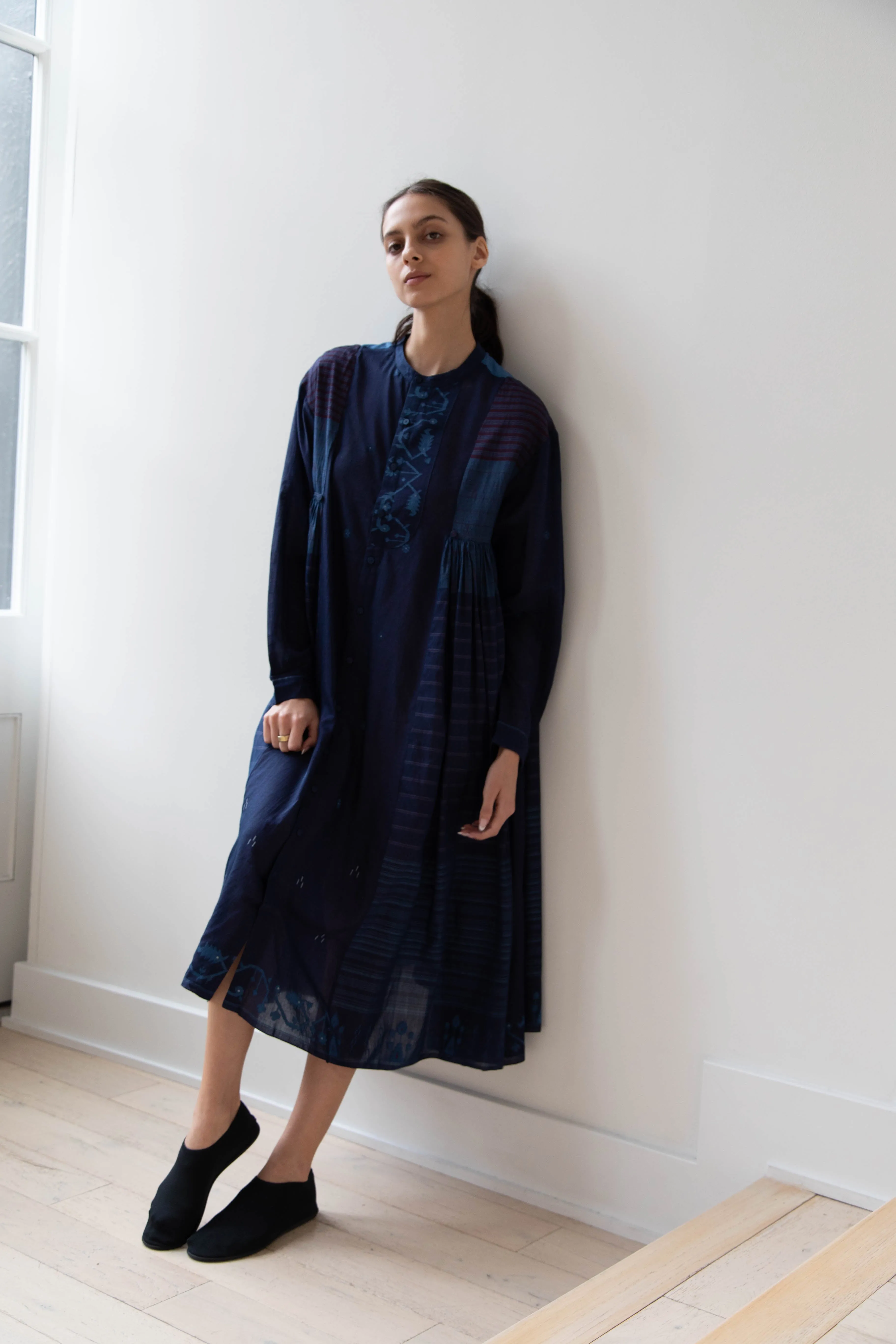 Maku | Vanessa Dress in Indigo Jamdani