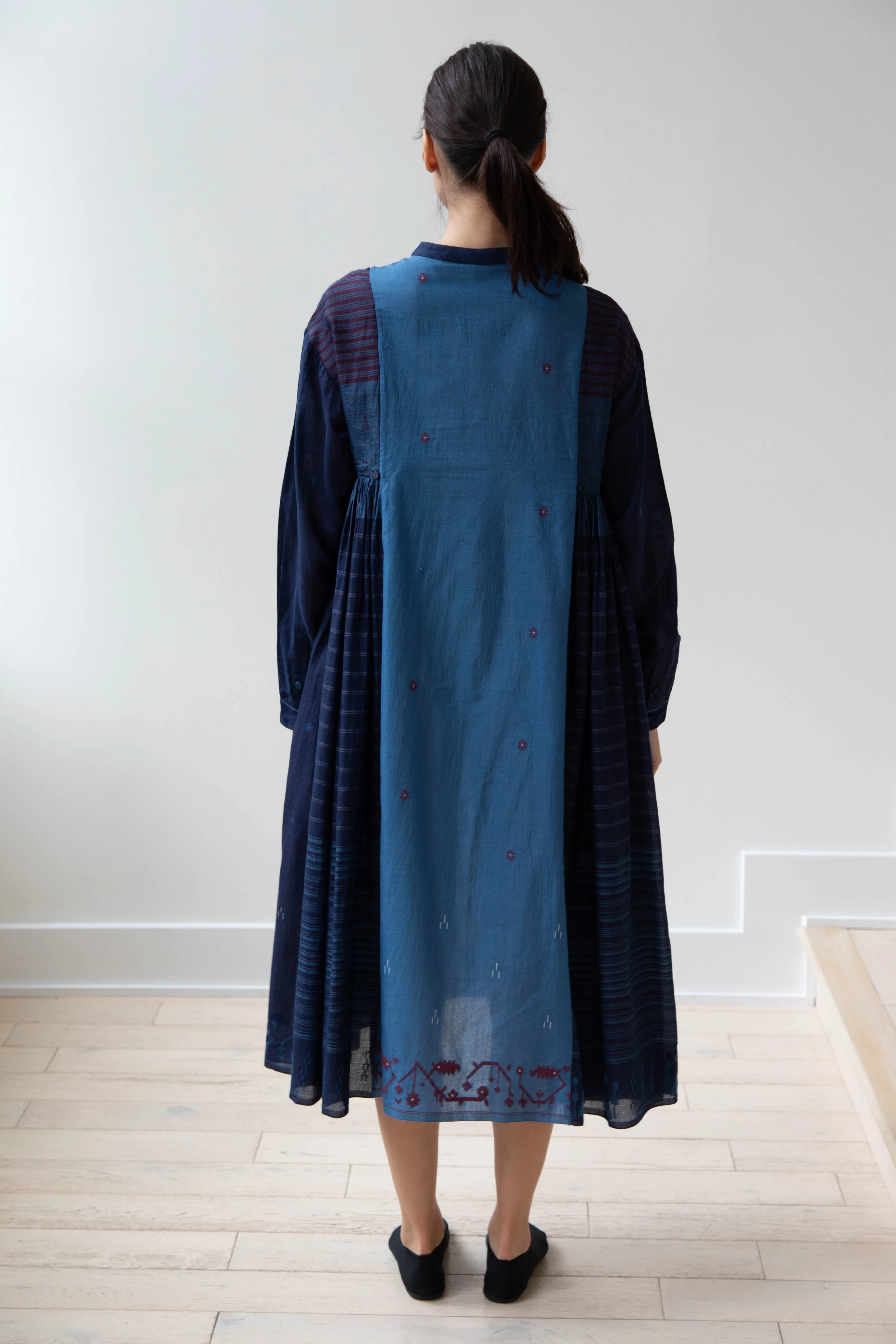 Maku | Vanessa Dress in Indigo Jamdani