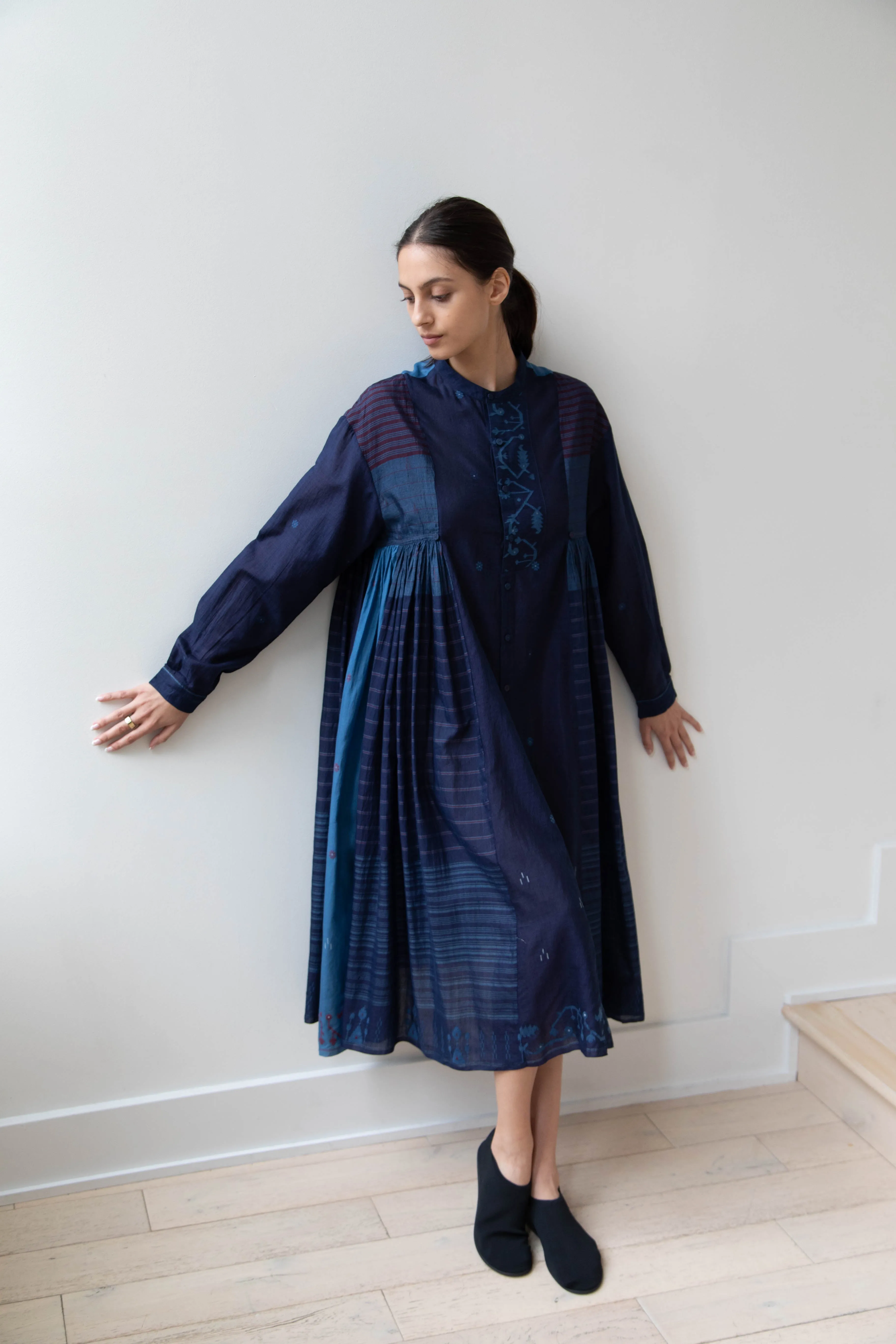 Maku | Vanessa Dress in Indigo Jamdani