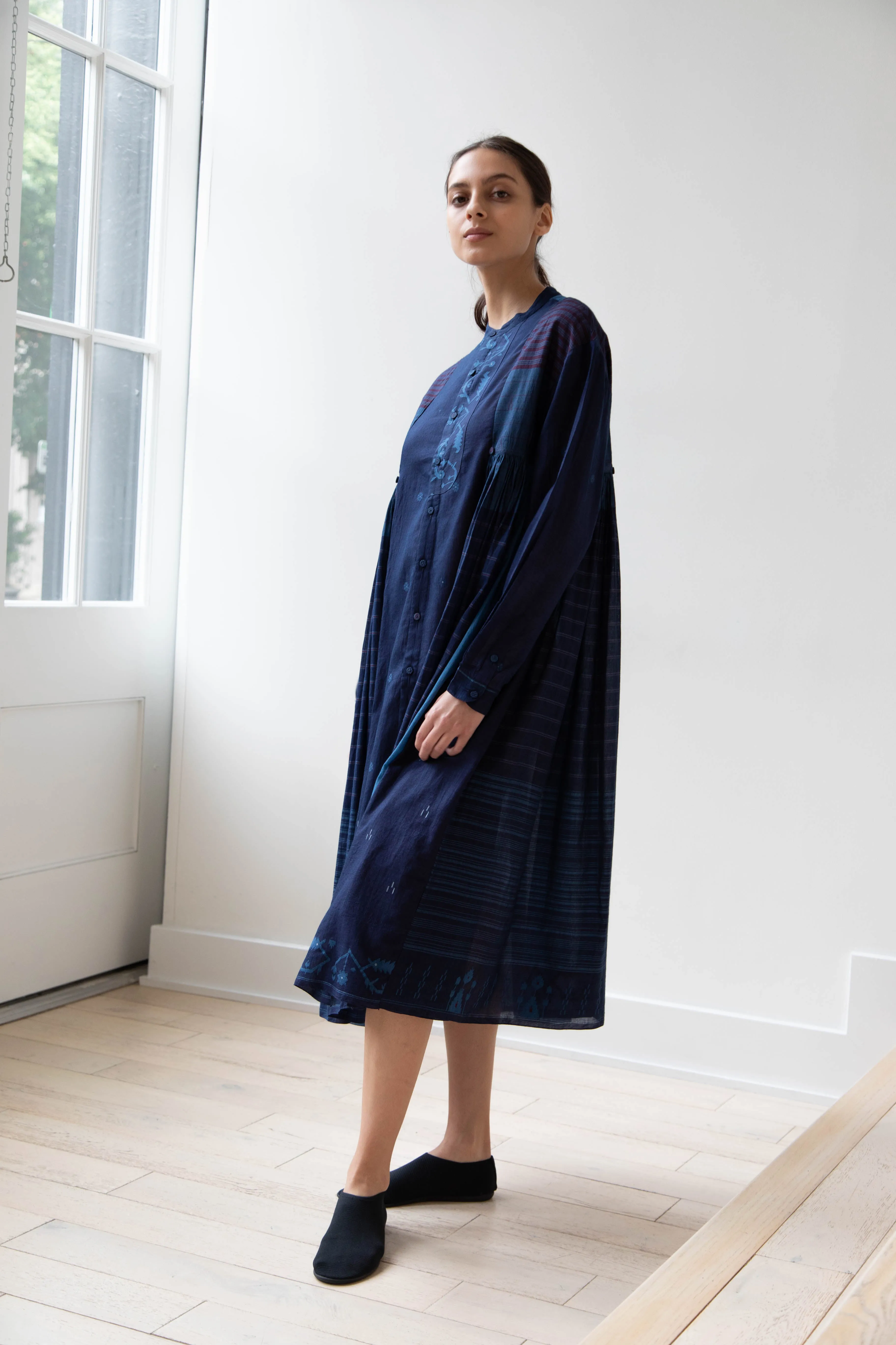 Maku | Vanessa Dress in Indigo Jamdani