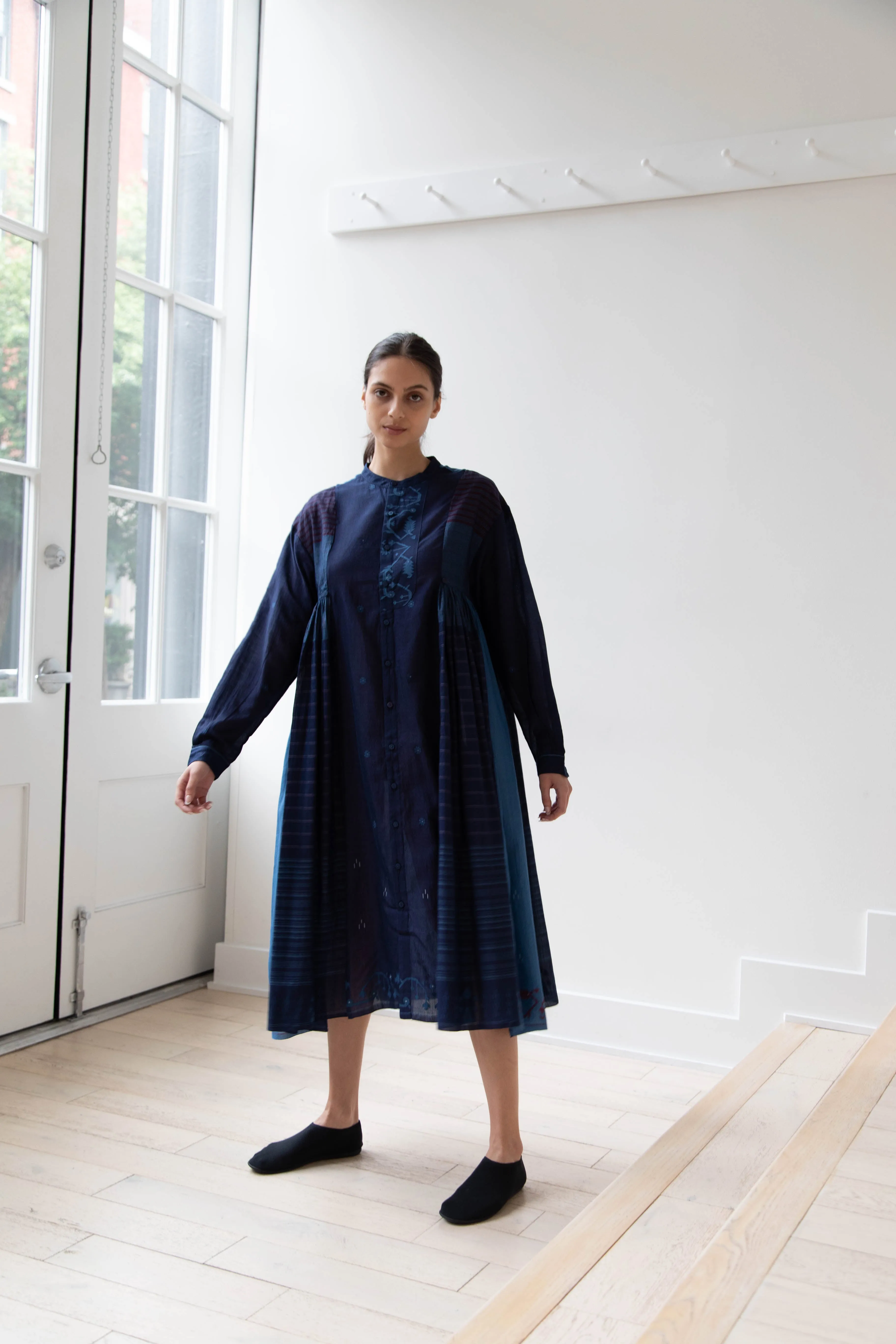 Maku | Vanessa Dress in Indigo Jamdani