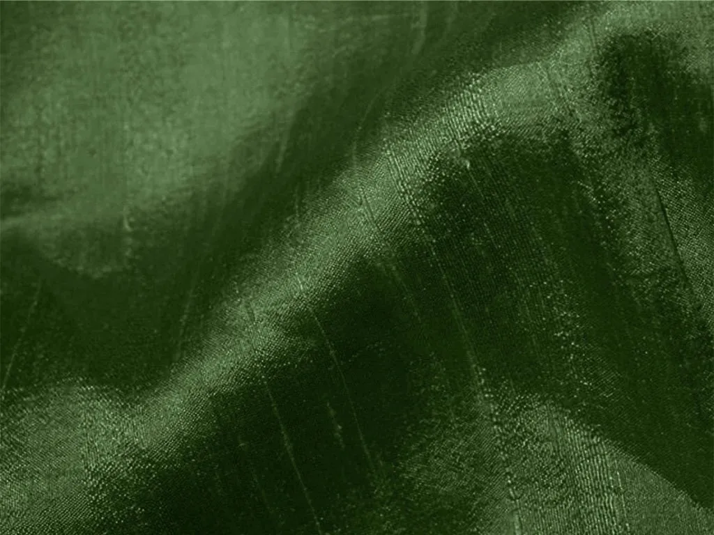 Mehndi Green Plain Bangalore Raw Silk Fabric