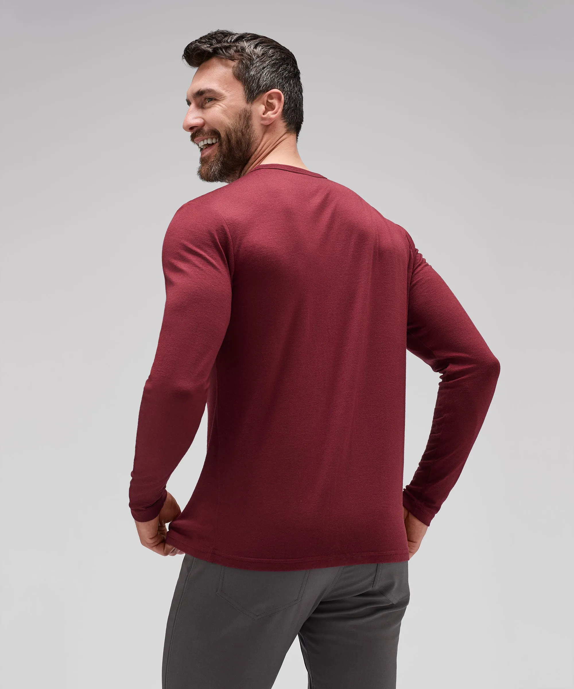 Men's Long Sleeve Merino Crew