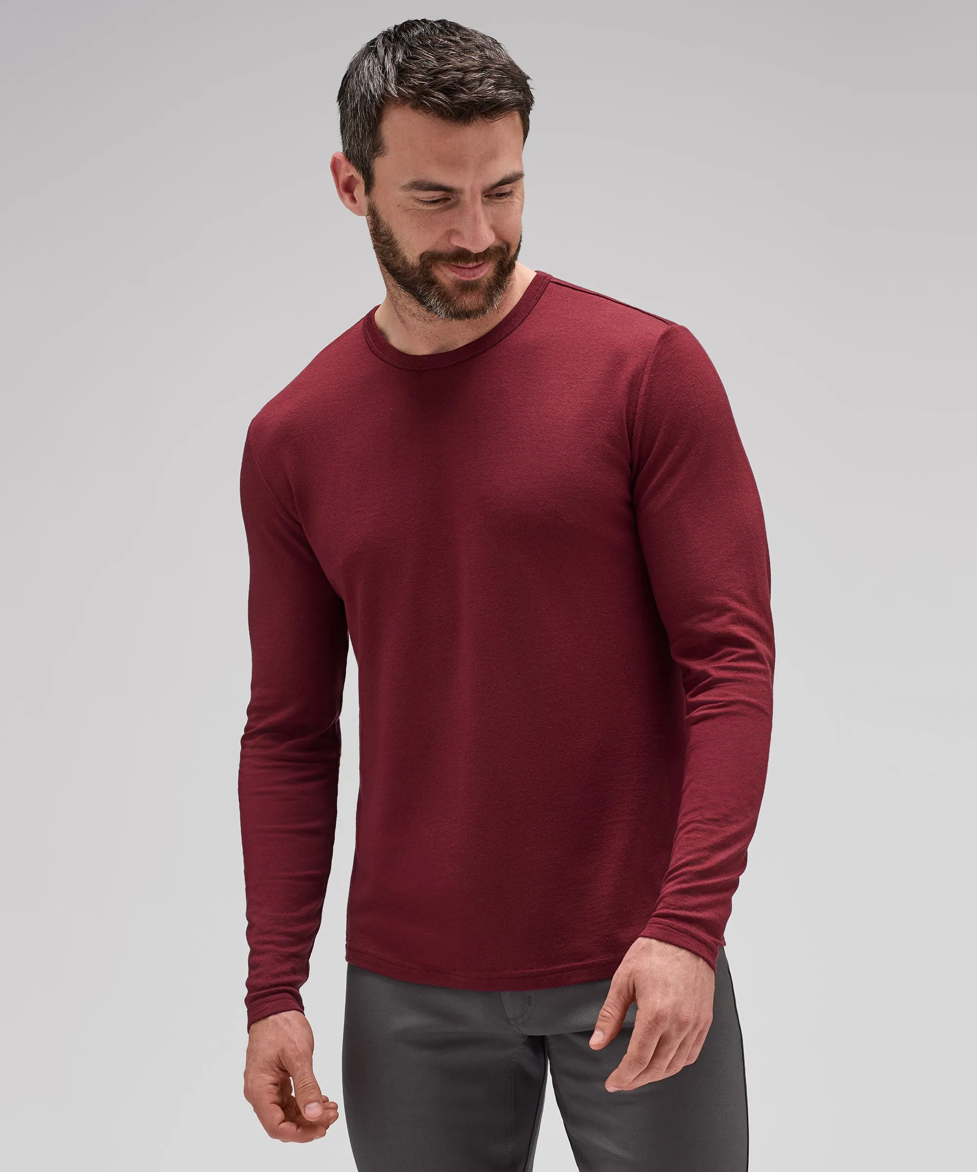 Men's Long Sleeve Merino Crew