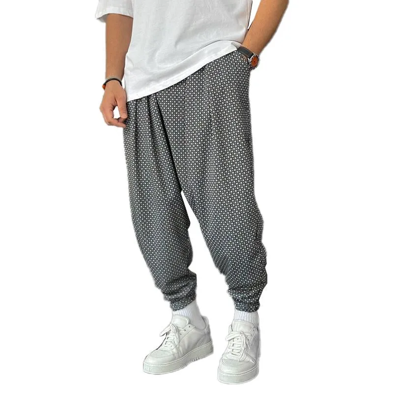 Men's Retro Loose Printed Jogging pants 90924728YY