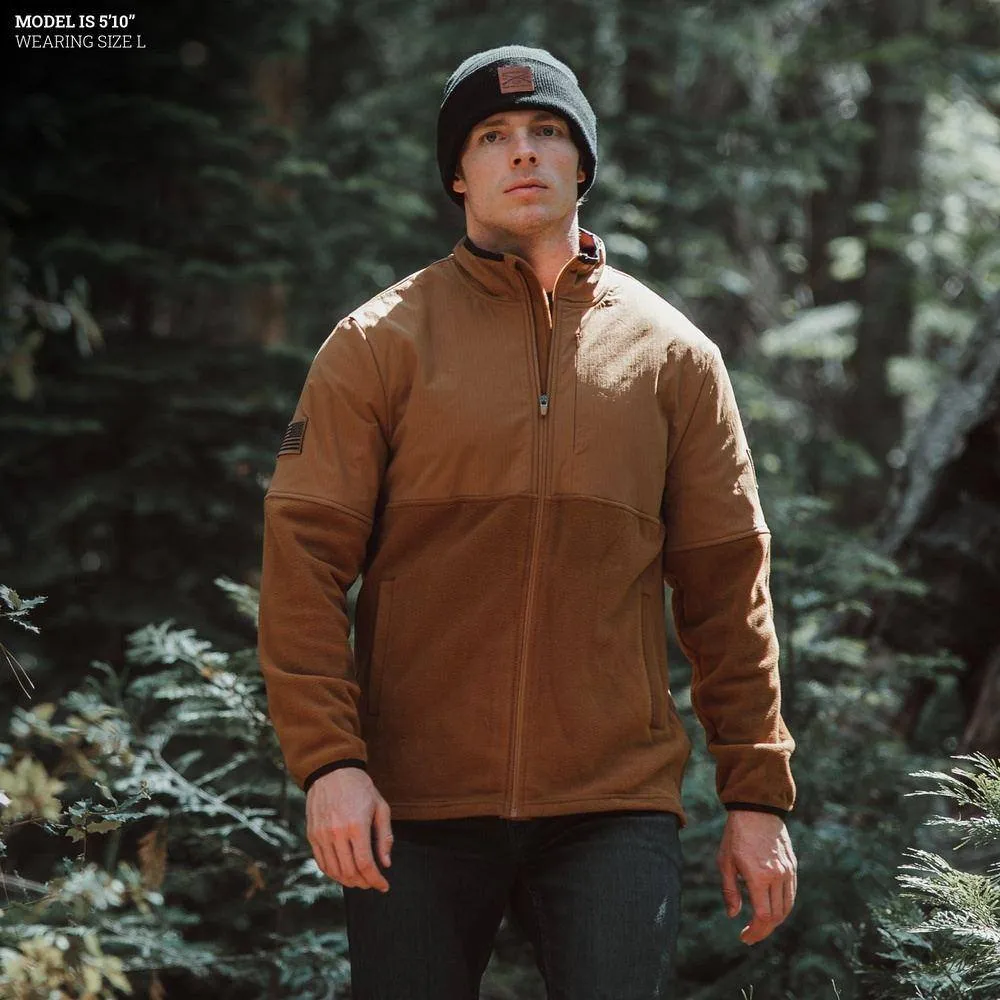 Men's Ripstop Hybrid Fleece Full-Zip Jacket - Coyote