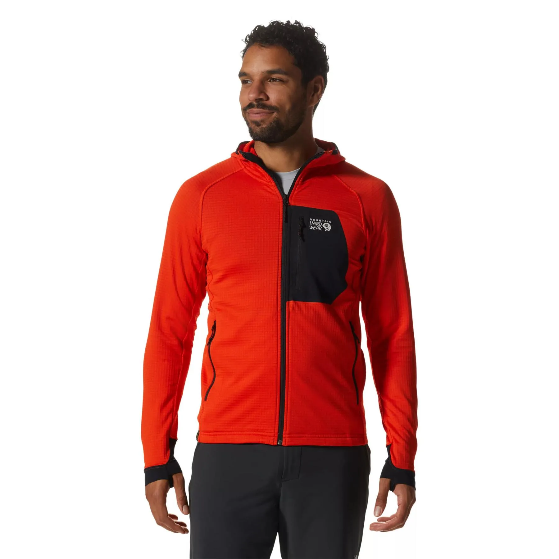 Mountain Hardwear Men's Polartec Power Grid Full Zip Hoody