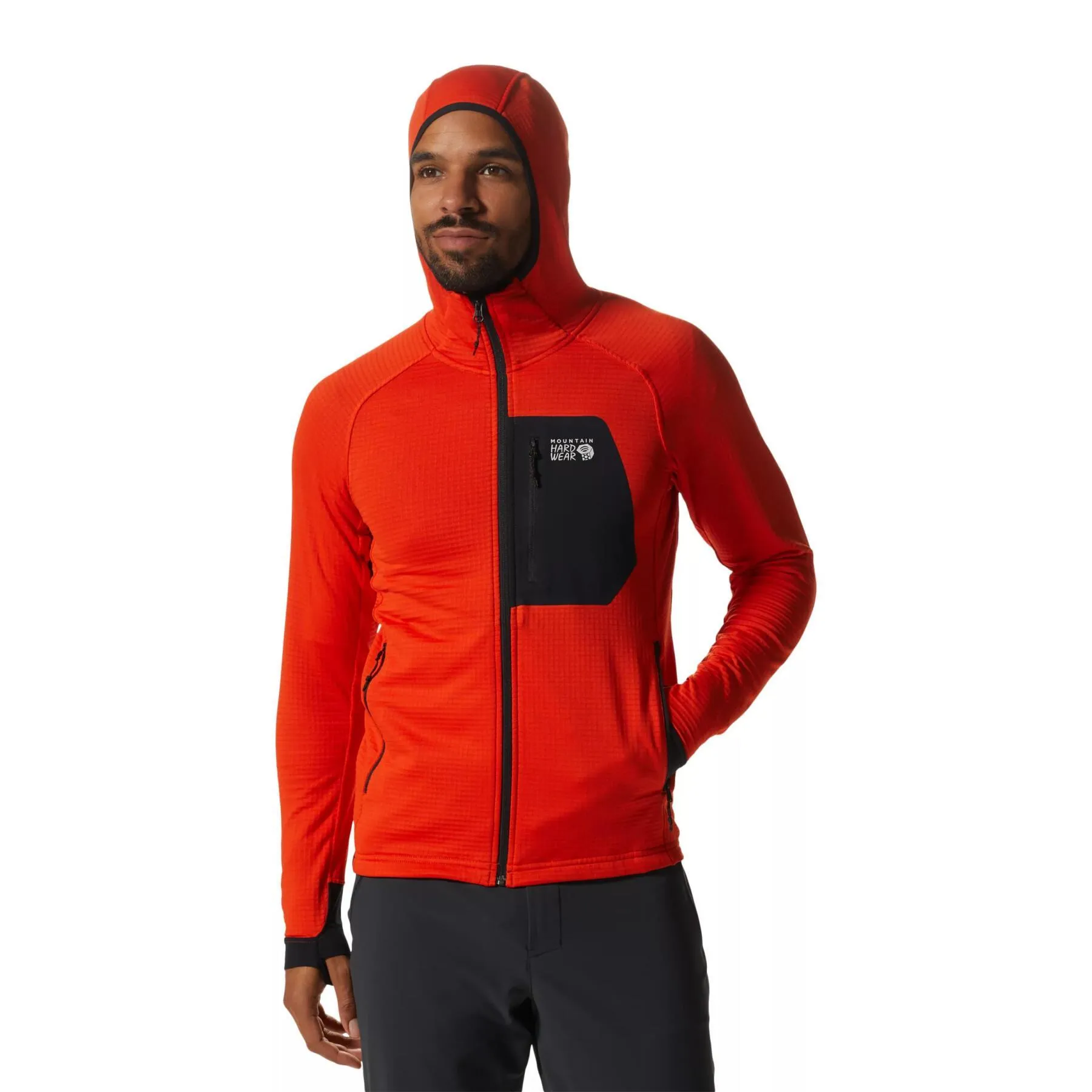 Mountain Hardwear Men's Polartec Power Grid Full Zip Hoody