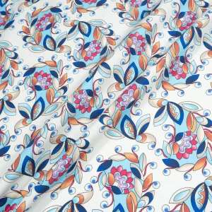 Multi Patterned Cream Printed Luxury Cotton