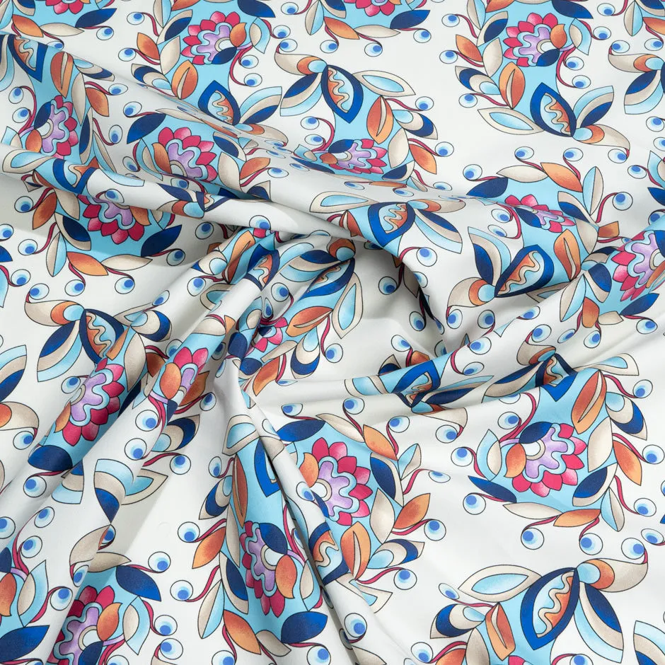 Multi Patterned Cream Printed Luxury Cotton