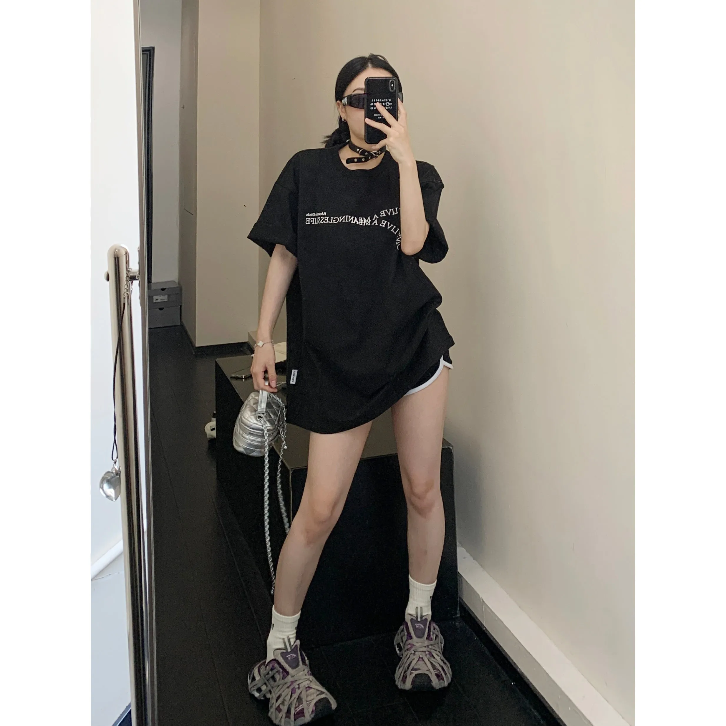 Oversized Letter Print T-Shirt