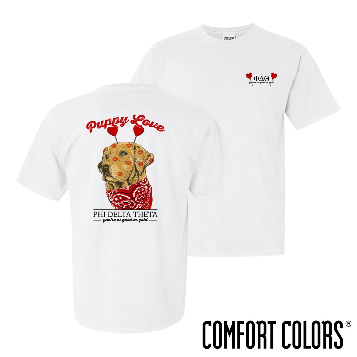 Phi Delt Comfort Colors Puppy Love Short Sleeve Tee