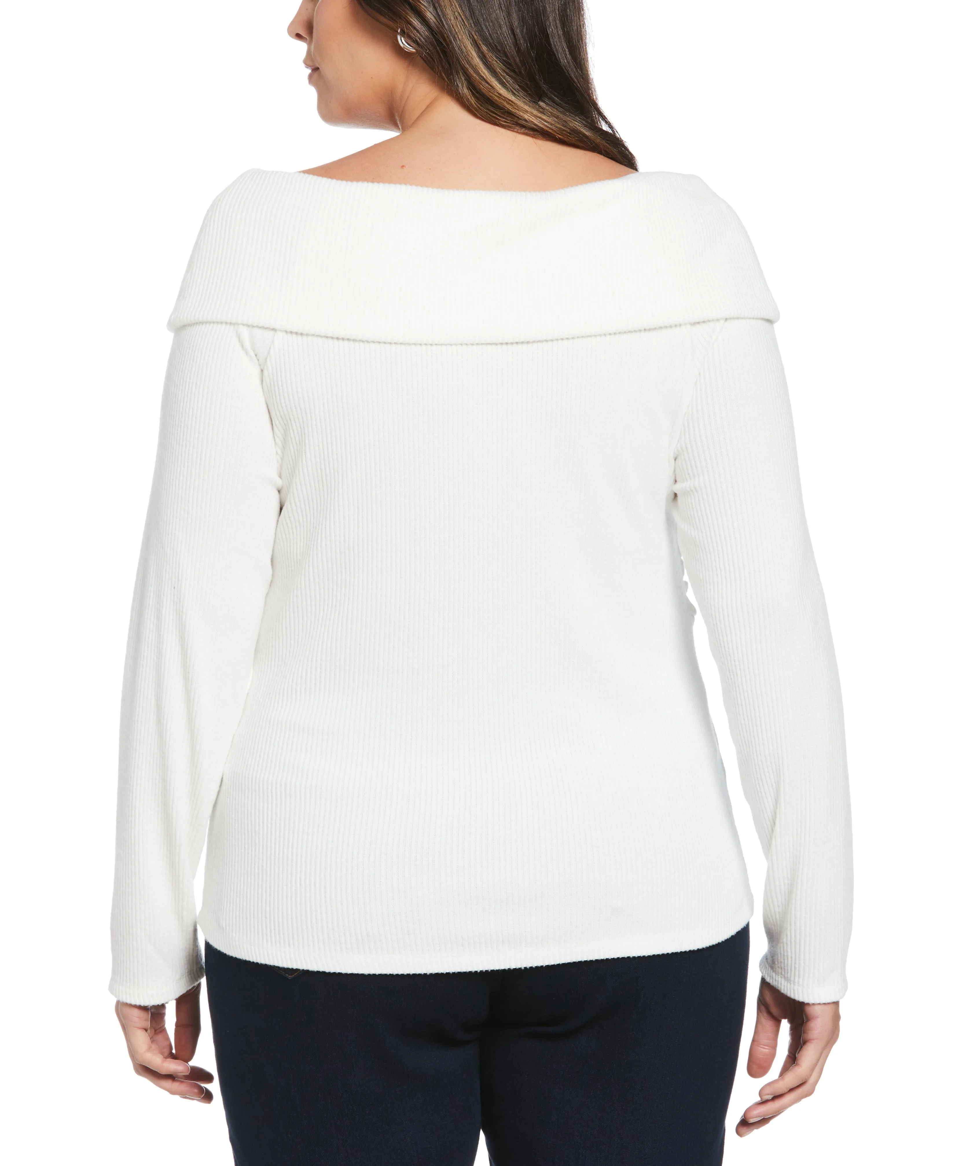 Plus Size Marilyn Ribbed Crossover Top