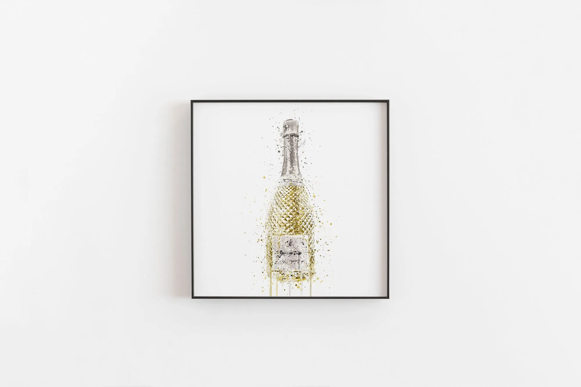 Prosecco Bottle Wall Art Print 'Opulence'