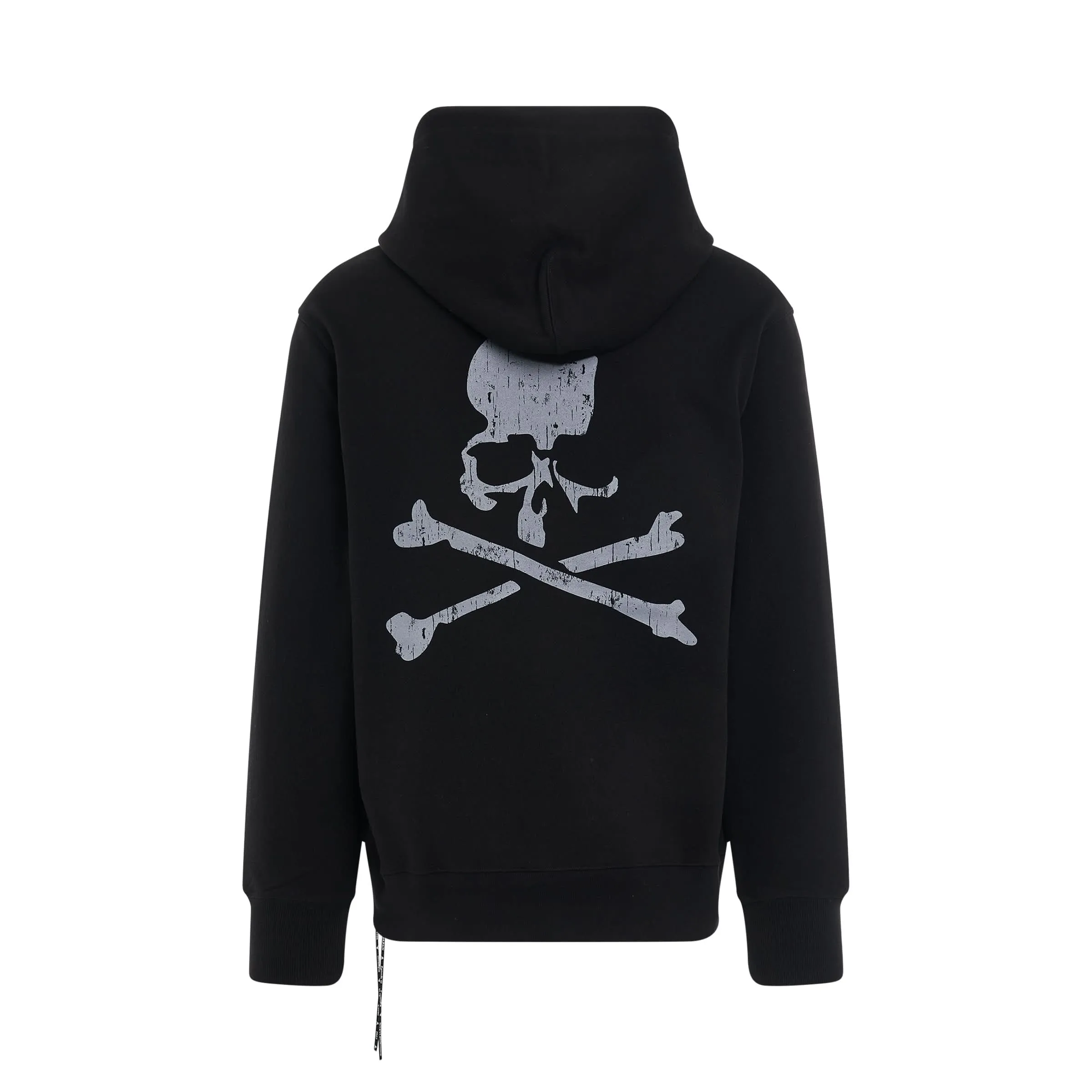 Rubbed Logo Hoodie  Black