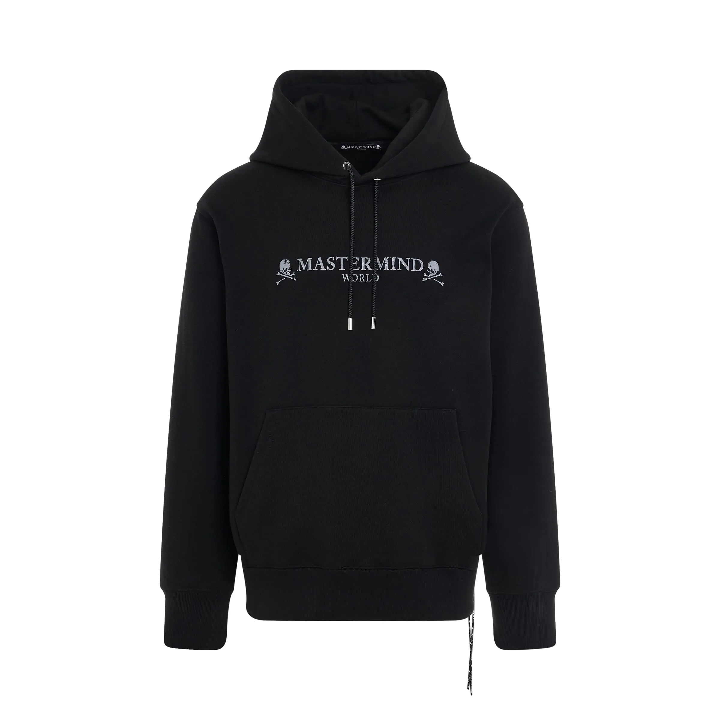 Rubbed Logo Hoodie  Black