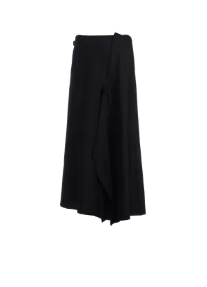 RY/W GABARDINE LEFT SIDE PATCH SKIRT PANTS