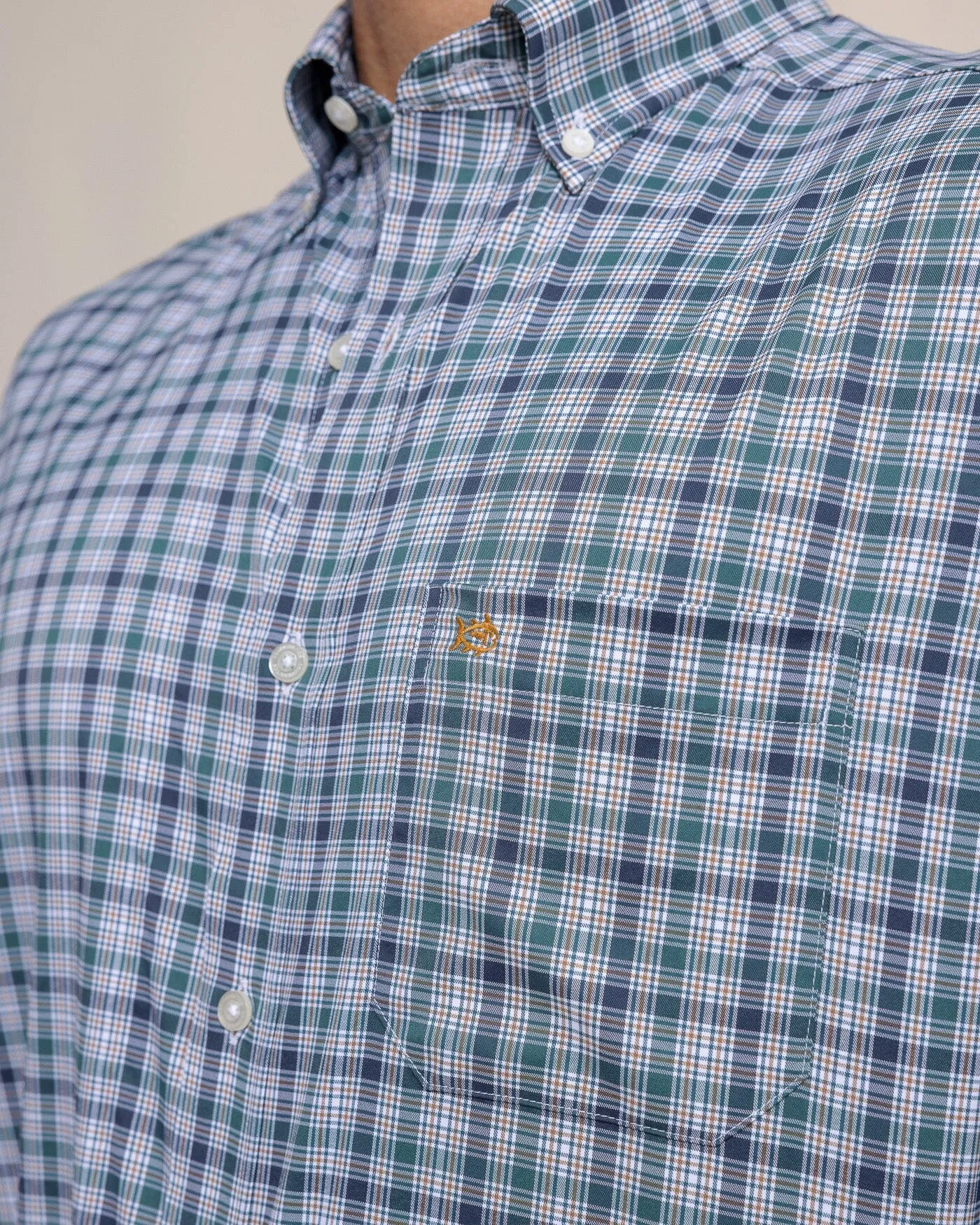 Saltgrass Plaid Intercoastal Long Sleeve Sport Shirt