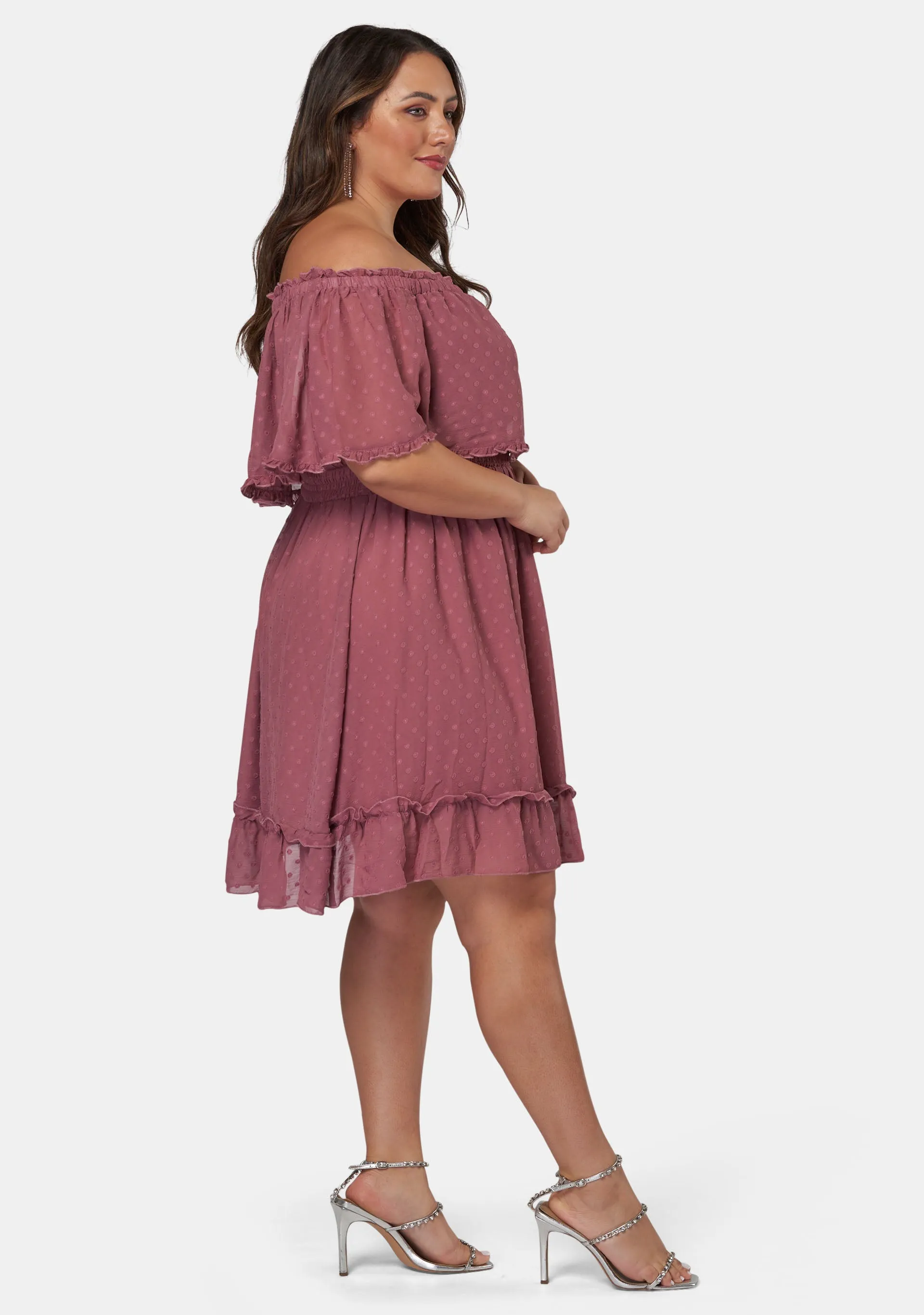 Sensual Off Shoulder Midi Dress