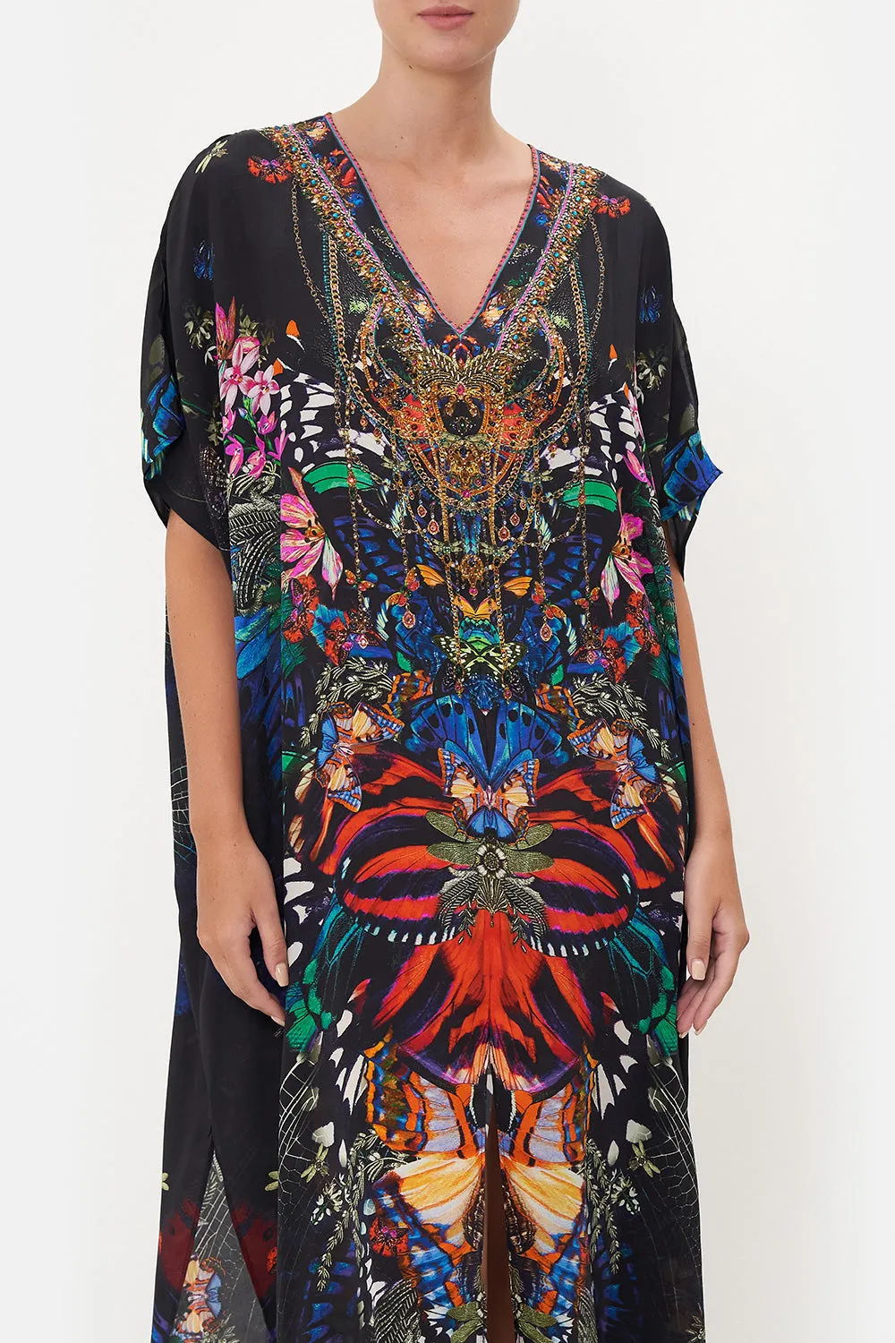 SLIM FIT KAFTAN WITH SPLIT FLUTTER BY