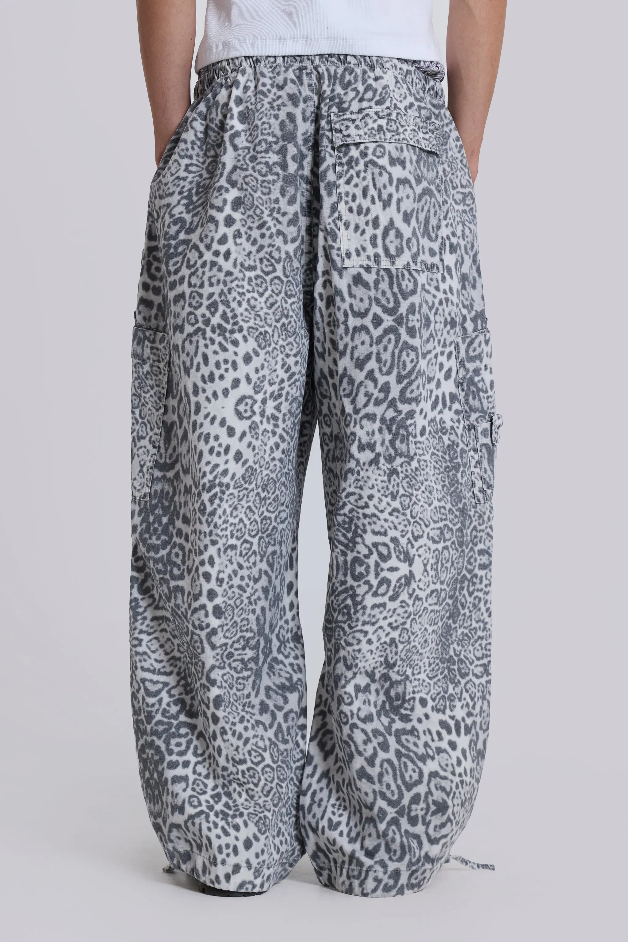 Snow Leopard Parachute Pants