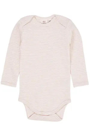 STRIPED LONG SLEEVE BODY - SOFT PINK STRIPE